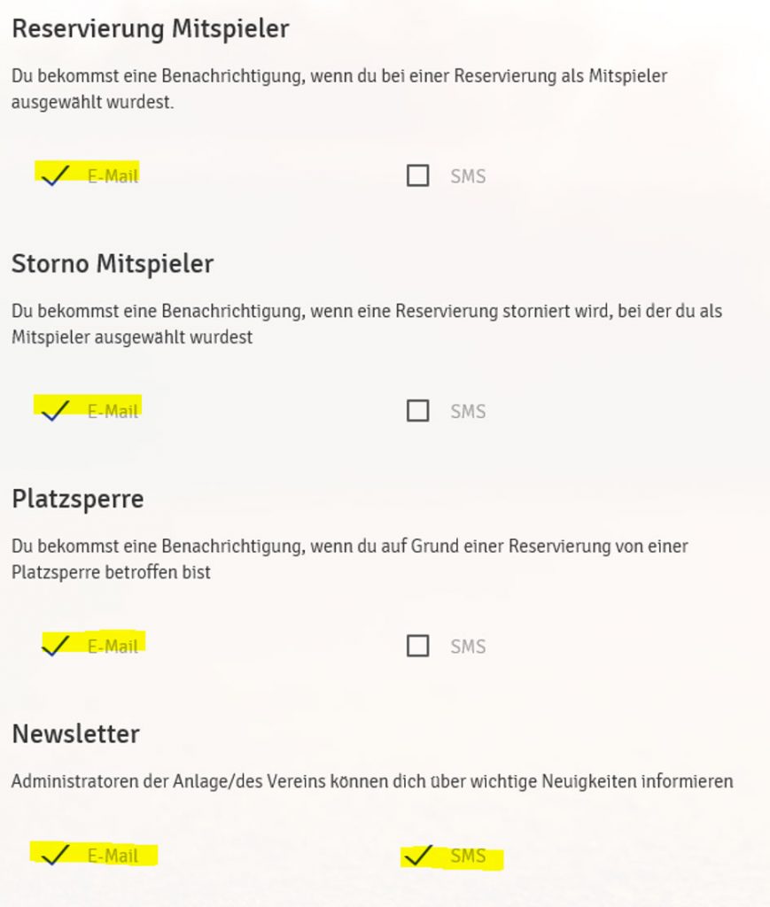 optionen benutzer